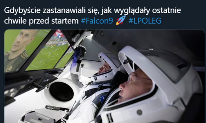 Legia Warszawa i start rakiety  Falcon 9... :D
